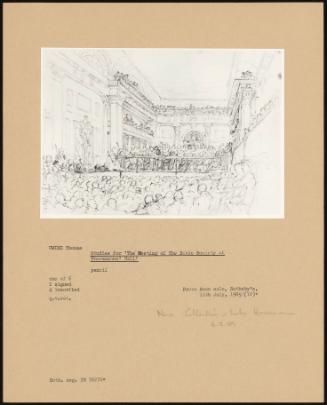 Studies For 'the Meeting Of The Bible Society At Freemasons' Hall'