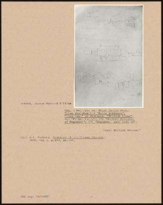 Clx. - Waterloo And Rhine Sketch Book, Three Sketches: (1) Belle Alliance", "Haye Sant" In Distance, "British Lines", And "French Lines", (2) "Orchard Entrence Of Hugomont", (3) "Hugomont, Side Wall Of" "