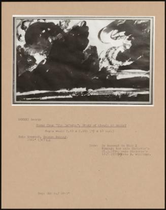 Scene From the Inferno; Study Of Clouds Or Smoke