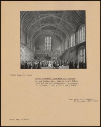 Queen Elizabeth Receiving The Bishops In The Dining Hall, Hampton Court Palace