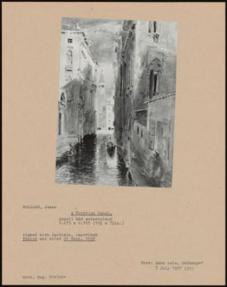 A Venetian Canal,