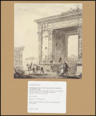 Figures Before The Arch Of Septimius Severus, The Forum, Rome