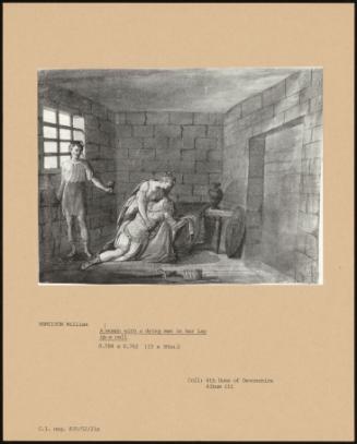 A Woman With A Dying Man In Her Lap In A Cell