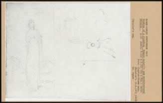 Studies Of A Standing Female Saint And Architectural details