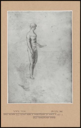 Roman Sketchbook 1746 A Piece Of Sculpture: A Nude Youth Upside Down