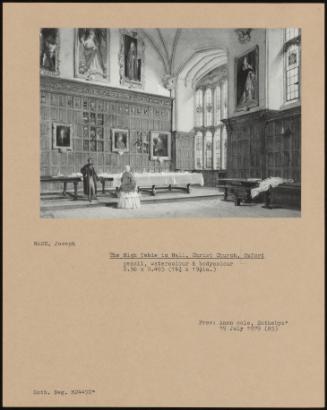 The High Table In Hall, Christ Church, Oxford