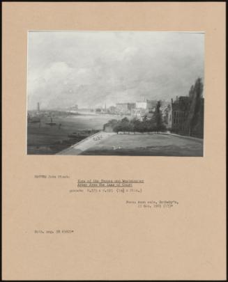 View Of The Thames And Westminster Abbey From The Inns Of Court