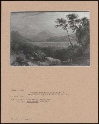 Mountain Lake Scene With Shepherds