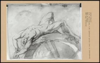 (Painted Upside Down In Sketchbook); Man On Wheel