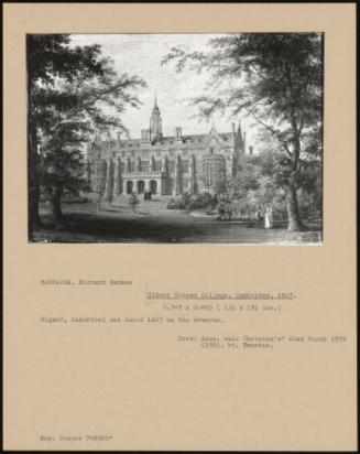 Sidney Sussex College, Cambridge, 1823