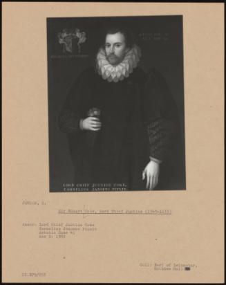 Sir Edward Cole, Lord Chief Justice (1549-1633)