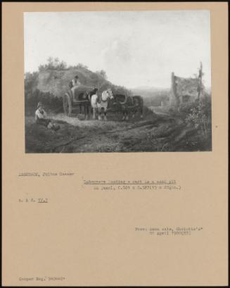 Labourers Loading A Cart In A Sand Pit