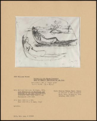 Design For The Moxon Tennyson: Lady Of Shalott Reclining In The Boat