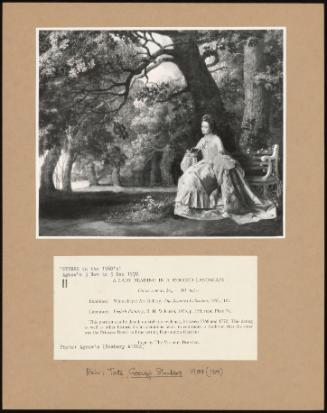 A Lady Reading in a Wooded Landscape