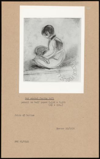 Boy Seated Facing Left