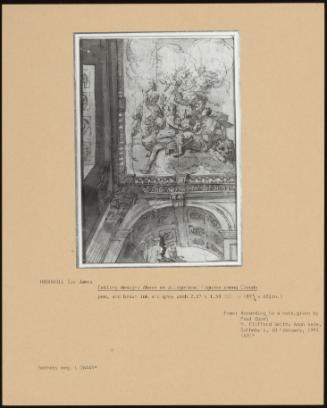 Ceiling Design: Above An Allegorical Figures Among Clouds