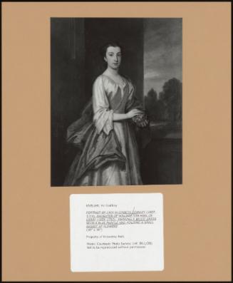 Portrait Of Lady Elizabeth Stanley (1697-1714), Daughter Of William, 9th Earl Of Derby (1656-1702); Wearing A White Dress With A Blue Mantle And Holding A Small Basket Of Flowers
