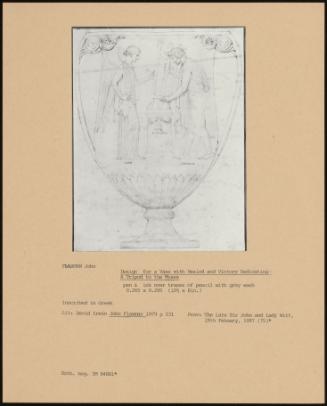 Design For A Vase With Hesiod And Victory Dedicating A Tripod To The Muses