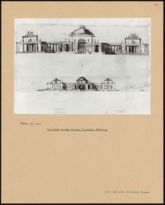 Triumphal Bridge Design, Elevation Sketches