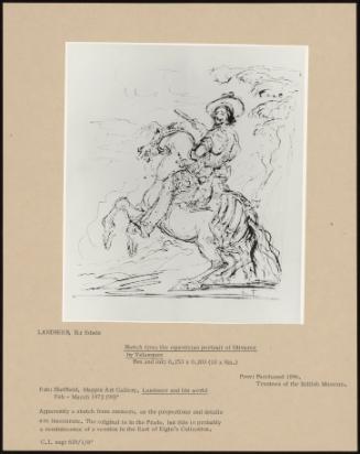 Sketch From The Equestrian Portrait Of Olivarez By Velasquez