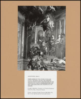 Three Views Of The Stone Staircase (1712): The Wall Facing The Landing: Justice Despatchin Malefactors In The Presence Of Truth, Knowledge And Law Adn Fame Saluting The Figures On The Ceiling