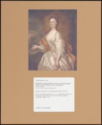 Portrait Of Miss Rachel Long, In A White Dress With A Yellow Mantle, In A Landscape