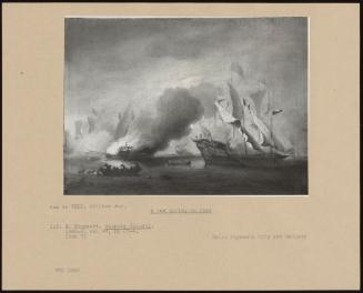A Row Galley On Fire