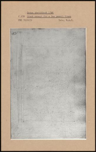 Roman Sketchbook 1746 Blank Except For A Few Pencil Lines