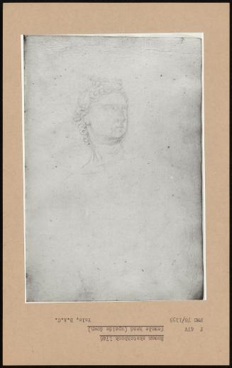 Roman Sketchbook 1746 Female Head (Upside Down)