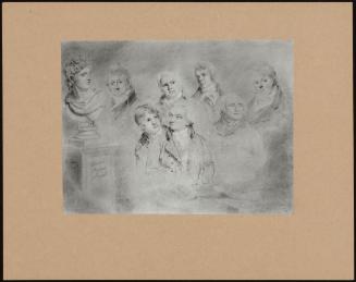Study For A Group Of Musical Performers: Salomon, Puito, Weischell, Shield, Luiley, Parke And Ashe; Around A Bust Of Apollo On A Pedestal