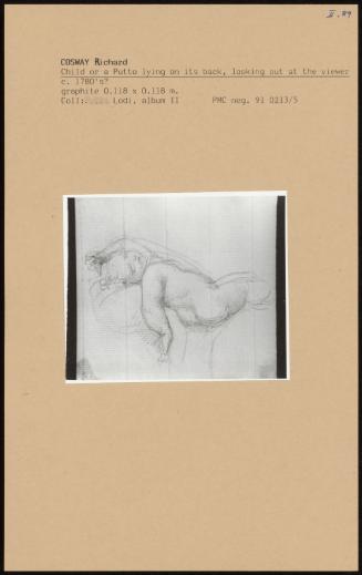 Child Or A Putto Lying On Its Back, Looking Out At The Viewer