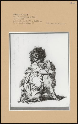 Child Embracing A Dog