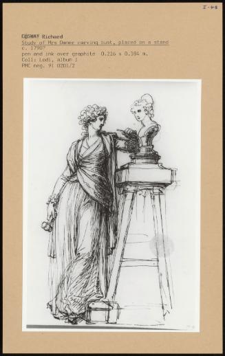 Study Of Mrs Damer Carving Bust, Placed On A Stand