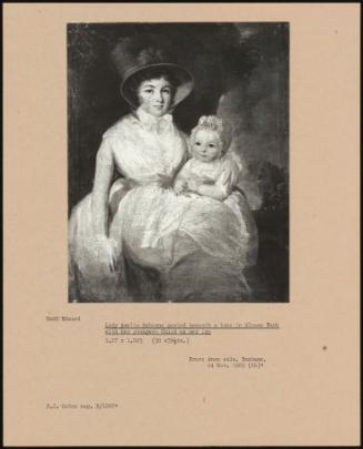 Lady Amelia Osborne Seated Beneath A Tree In Sloane Park With Her Youngest Child On Her Lap