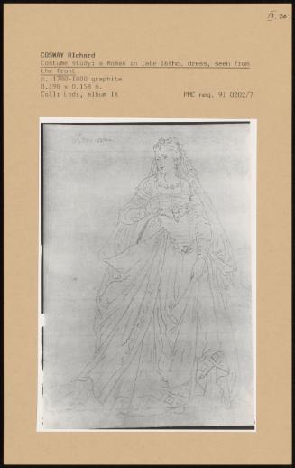 Costume Study: A Woman In Late 16thc Dress, Seen From The Front