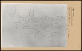 Sketch Of A View Over A City