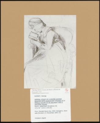 Serena; Study Of Seated Woman Reading With Subsidiary Studies Of A Female Figure In An Archway And A Walking Figure