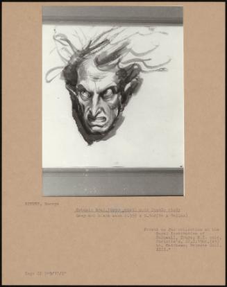 Satanic Head, Verso Pencil Nude Female Study