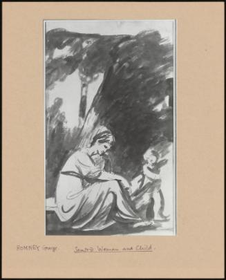 Seated Woman And Child