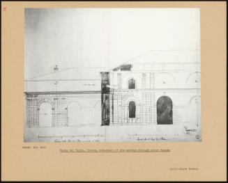 Porta Del Palio, Verona, Elevation Of And Section Through Inner Facade