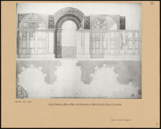 Villa Madama, Rome, Plan And Section On North-South Axis Of Loggia