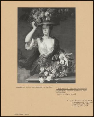 A Lady As Flora, Probably The Duchess Of Kingston, Carrying A Basket Of Fruit On Her Head