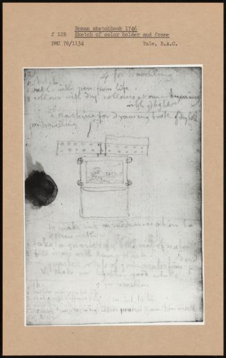 Roman Sketchbook 1746; Sketch Of Color Holder And Frame