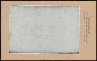 Roman Sketchbook 1746 Road With Building: Slight Sketch