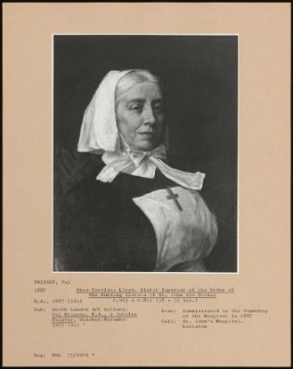Miss Caroline Lloyd, Sister Superior Of The Order Of The Nursing Sisters Of St. John The Divine