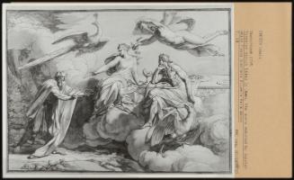 Tiresias Struck Blind By Juno, The Scene Watched By Jupiter While Flora Scatters Flowers From Above