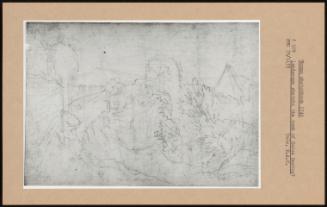 Roman Sketchbook 1746 Landscape Sketch: The Tomb Of Caius Cestus