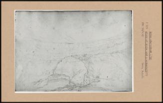 Roman Sketchbook 1746 Study Of Rocks And A Waterfall