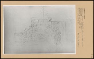 Sketch Of Windsor Castle With A Horseman In The Foreground