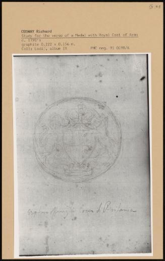 Study For The Verso Of A Medal With Royal Coat Of Arms